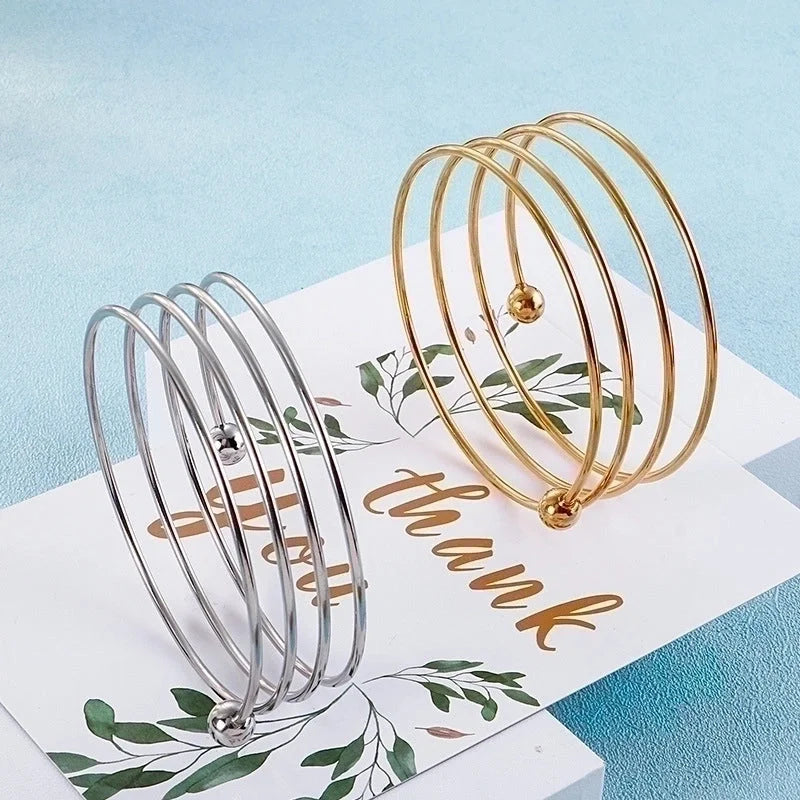 Simple Spring Multi-layer Stainless Steel Bracelets