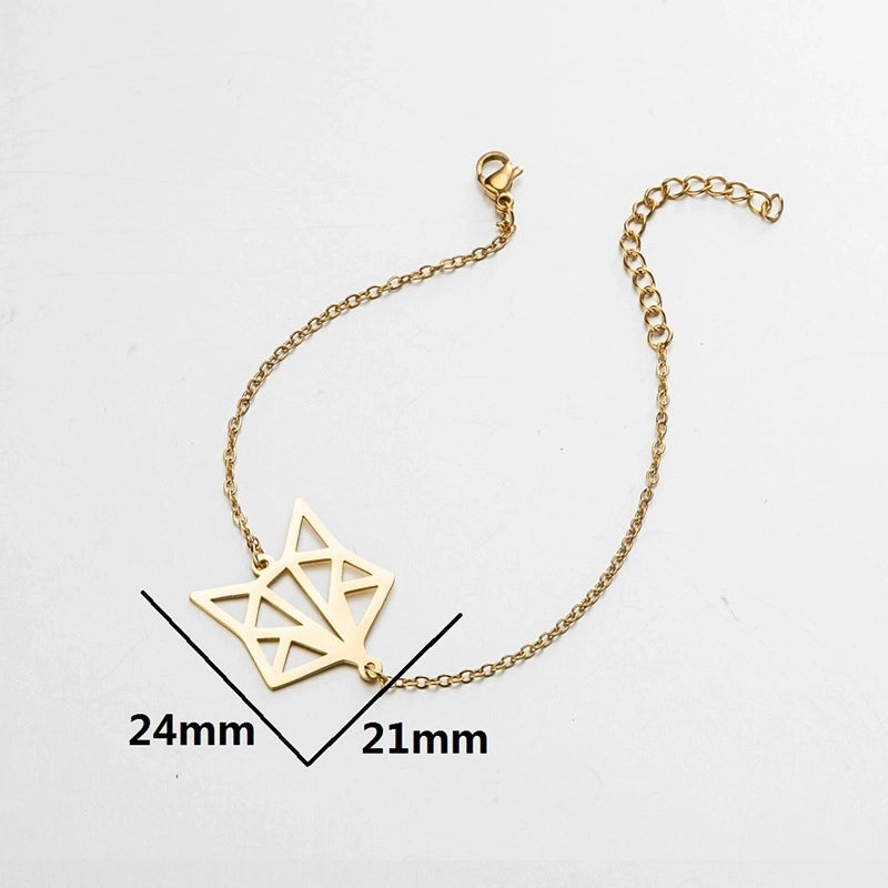 Fashion Animal 201 Stainless Steel 18K Gold Plated No Inlaid Bracelets In Bulk