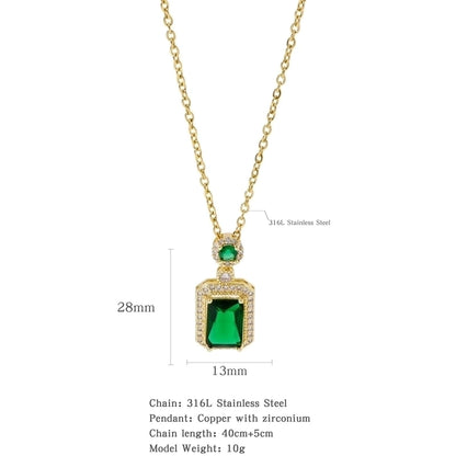 316L Stainless Steel Copper Gold Plated Minimalist Classic Style Plating Constellation Pendant Necklace