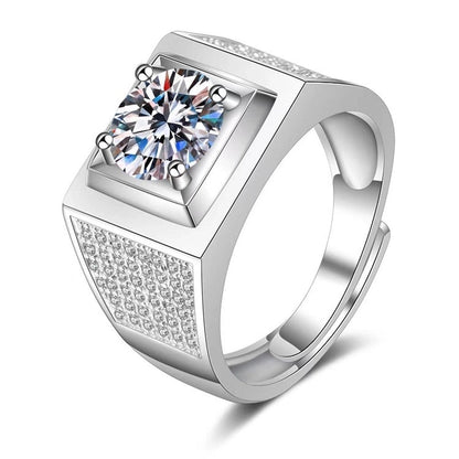 Copper Inlay Waves Heart Shape Crown Zircon Open Rings