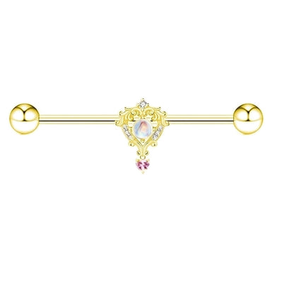 Cute Sexy Animal Heart Shape Stainless Steel Alloy Copper Asymmetrical Plating Inlay Zircon 14k Gold Plated 18k Gold Plated Silver Plated Cartilage Earrings Belly Ring Nose Ring