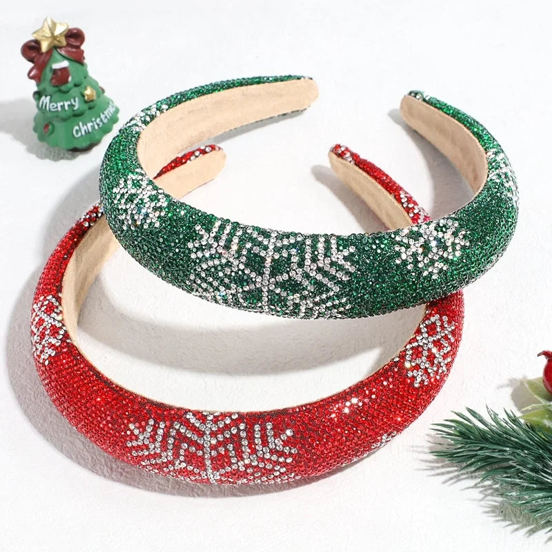 Christmas Vacation Women's Snowflake Rhinestone Hair Band