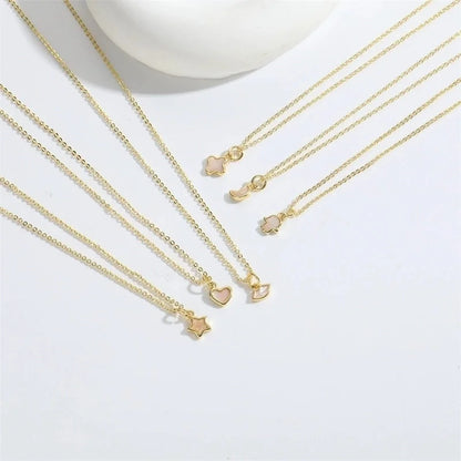 Copper 14K Gold Plated Palm Pendant Necklace