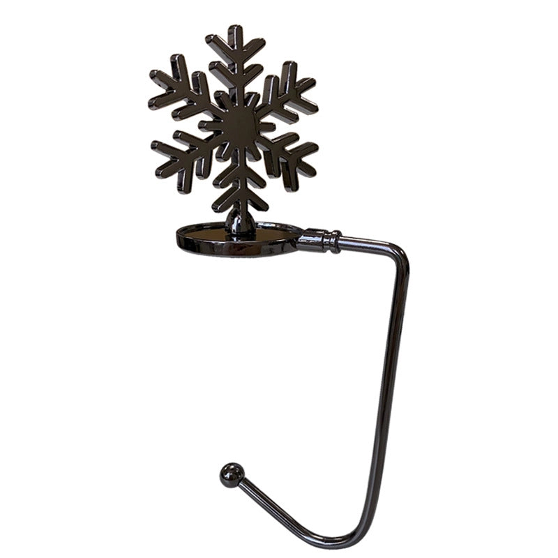 Christmas Fireplace Hook Metal Bag Hook Snowflake Christmas Stocking Hook In Stock