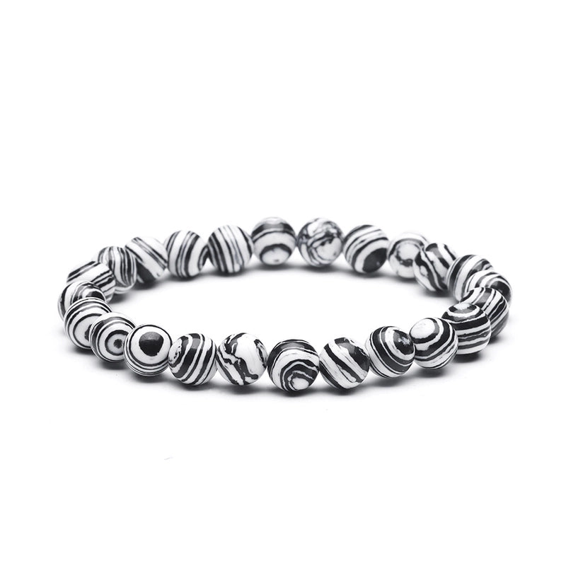 Fashion Natural Stone Malachite Colorful Bracelet