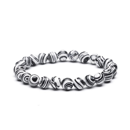 Fashion Natural Stone Malachite Colorful Bracelet