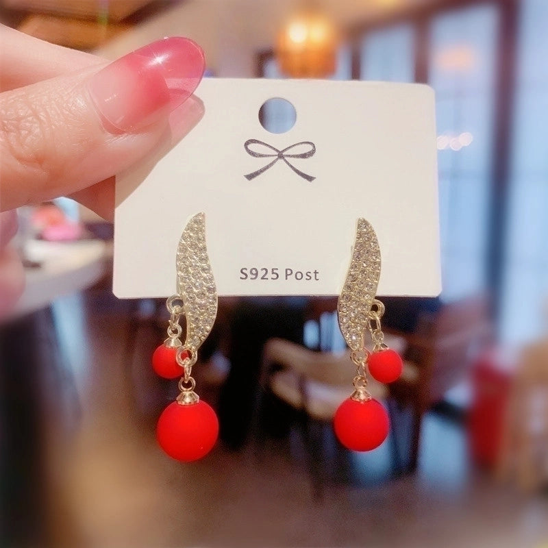 1 Pair Minimalist Geometric Plating Inlay Alloy Artificial Pearls Rhinestones Earrings