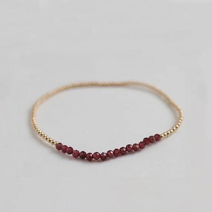 Natural Stone Copper Beaded Geometric Bracelets