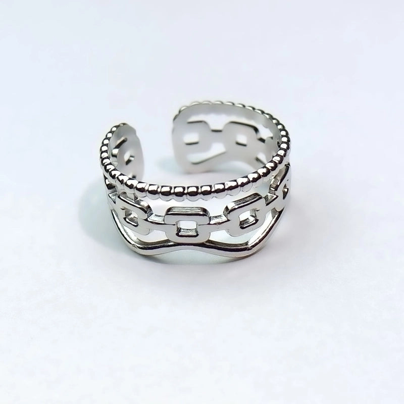 Minimalist Heart Shape Titanium Steel Open Rings