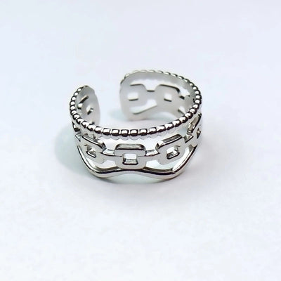 Minimalist Heart Shape Titanium Steel Open Rings