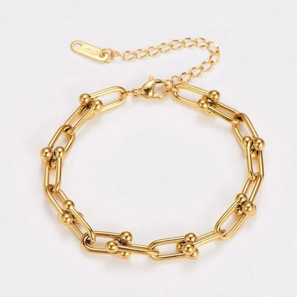 Classic Style Commute U Shape 304 Stainless Steel Bracelets In Bulk