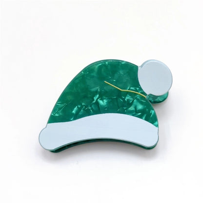 Christmas Minimalist Women's Christmas Tree Santa Claus Arylic Hair Claws