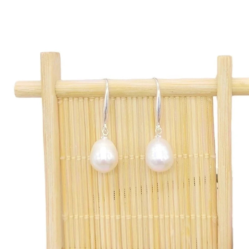 1 Pair Retro Water Droplets Freshwater Pearl Drop Earrings