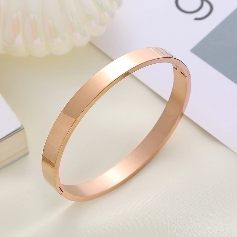 Basic Solid Color Stainless Steel Bangle