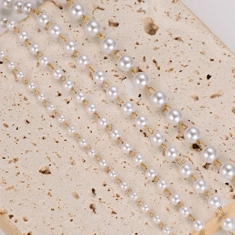 Casual Minimalist Classic Style Round 304 Stainless Steel Artificial Pearl Necklace