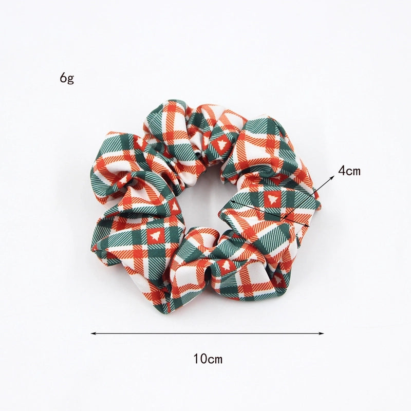 Christmas Cute Women's Color Block Rib-Knit Hair Tie