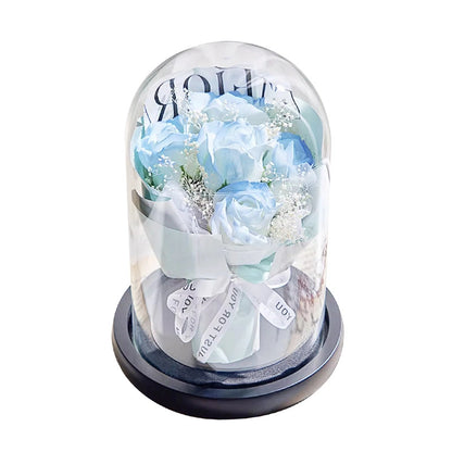 Christmas Valentine'S Day Pastoral Flower Glass Artificial Flowers