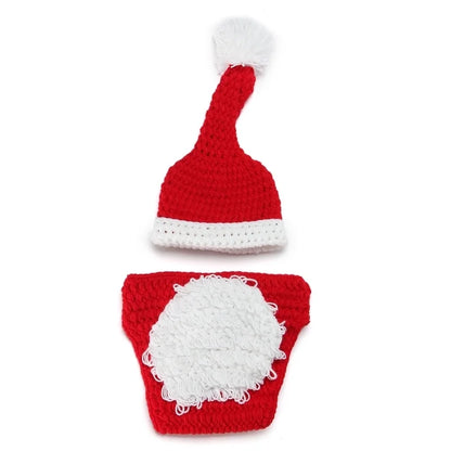 Baby Girl's Baby Boy's Basic Christmas Hat Pleated Wool Cap