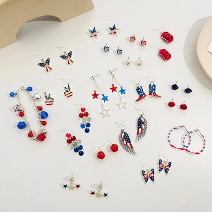 1 Pair Minimalist Classic Style Star Plating Alloy Gold Plated Drop Earrings