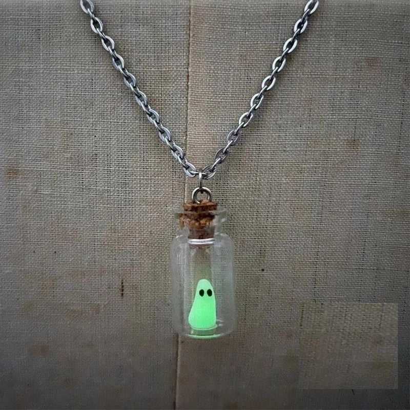 Casual Cartoon Character Glass Luminous Unisex Earrings Necklace