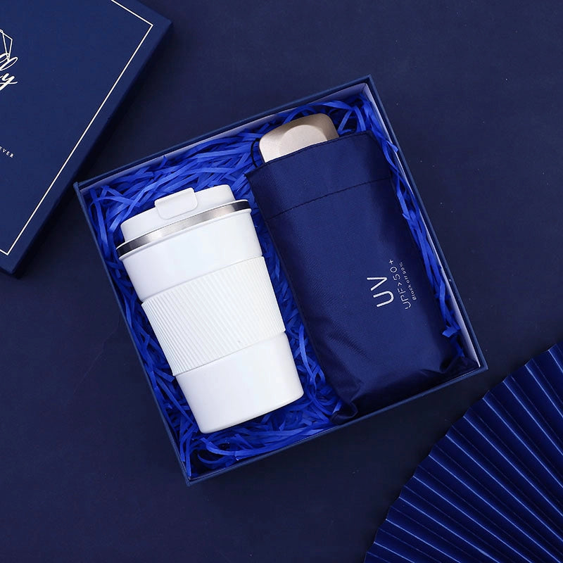 Business Gift Set Women's Day Gift Employee Activity Insulated Cup Umbrella Suitable For Clients