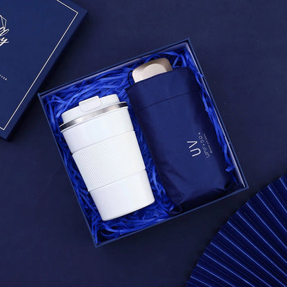 Business Gift Set Women's Day Gift Employee Activity Insulated Cup Umbrella Suitable For Clients