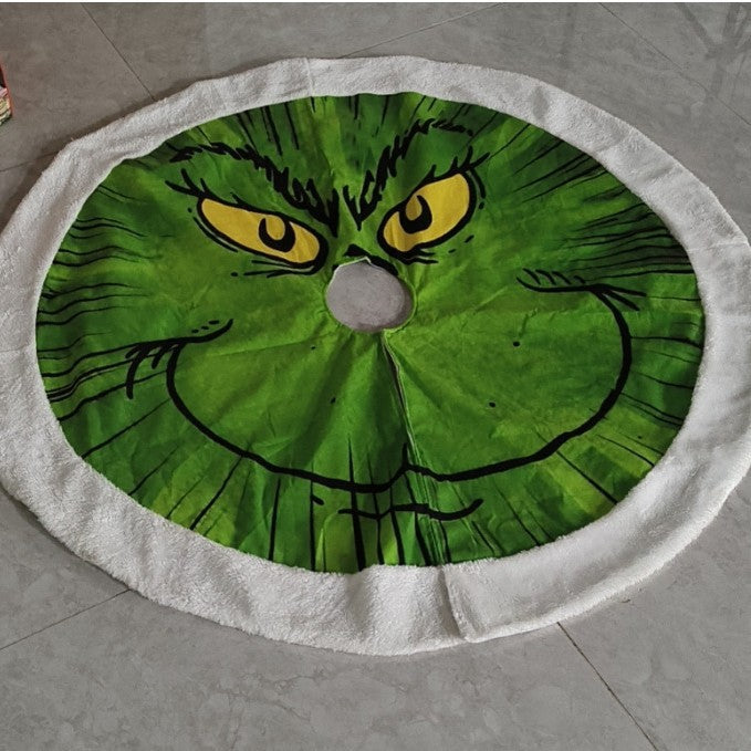 Mask 2023 Christmas Green Furry Monster Gloves Cosplay Santa Hat The Grinch