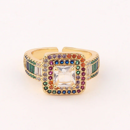 Women Metal Butterfly Geometric Copper Electroplating Rings