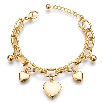 Stainless Steel Fashion Polishing Plating Cross Oval Heart Shape Bracelets