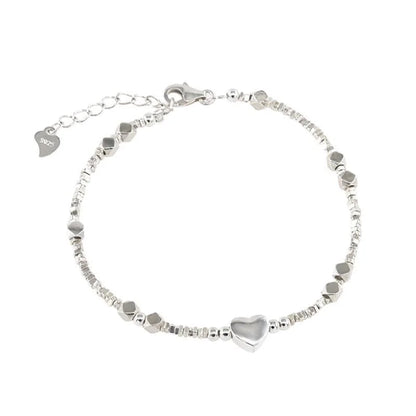 Minimalist Heart Shape Gold Plated Beaded Bracelets 1 Piece