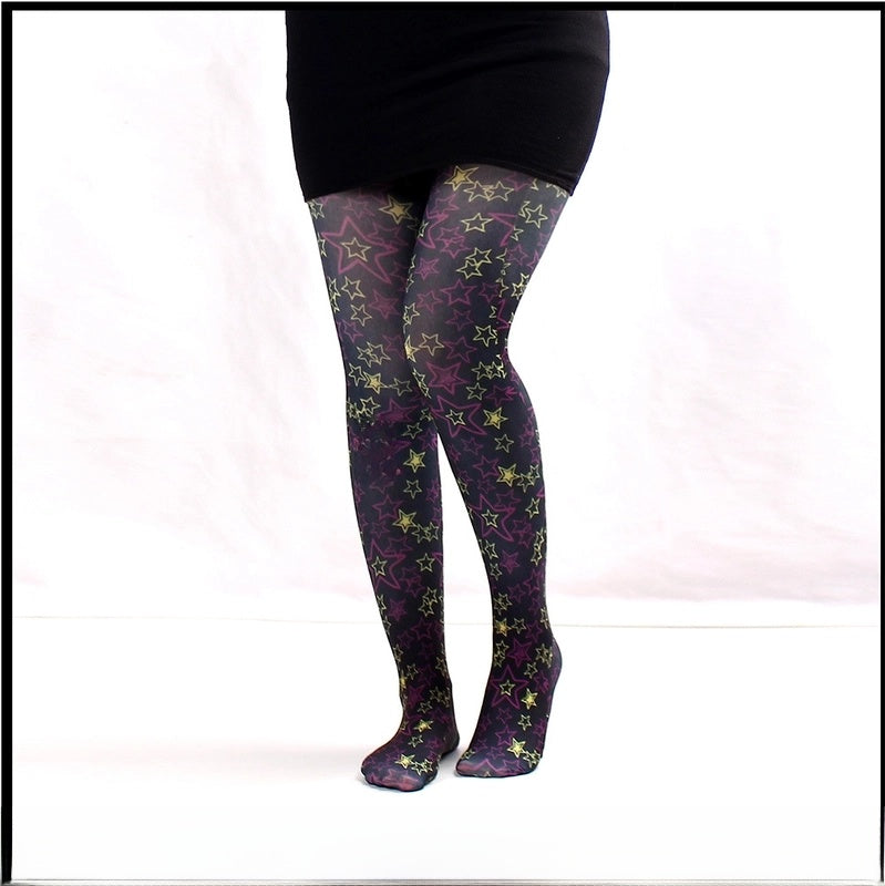 Thin Printed Pantyhose Spring And Autumn Versatile Butterfly Wild Abstract Retro Stockings Women's Socks Anti-snagging