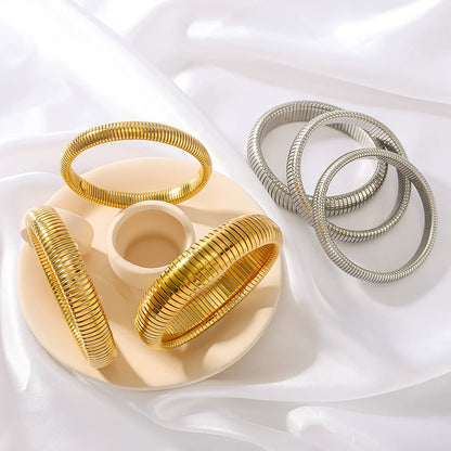 IG Style Circle Stainless Steel Electroplating Bangles