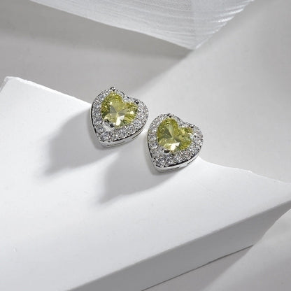 1 Pair Fashion Square Inlay Copper Zircon White Gold Plated Ear Studs