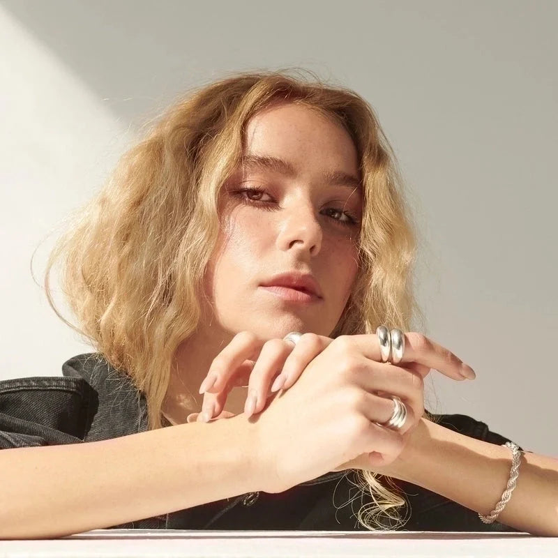 Fashion Solid Color 304 Stainless Steel Stainless Steel Rings