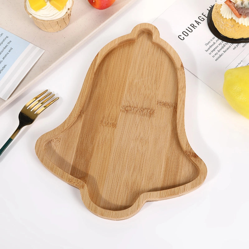 Christmas Casual Solid Color Bamboo Plate 1 Piece