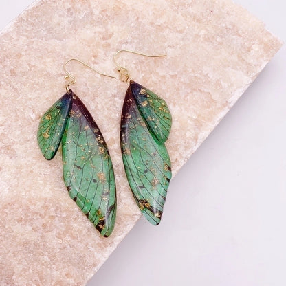 1 Pair Minimalist Wings Copper Epoxy Women's Drop Earrings