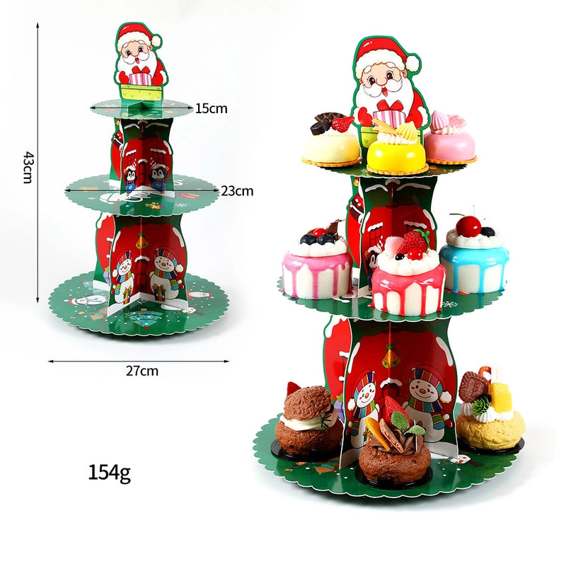 Halloween Christmas Minimalist Cool Style Pumpkin Santa Claus Elk Party Cake Stand