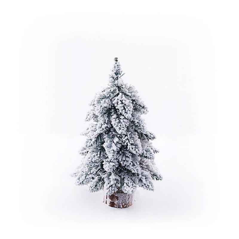 Factory Direct Christmas Small Flocking Tree Mini Christmas Tree Dedicated For Drooping Nordic Style Christmas Tree