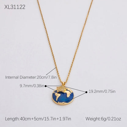 Hot Selling Exclusive For Copper Pendant Necklace Planet Aircraft Clavicle Chain Fashion Unique Simple Electroplating Charm Jewelry