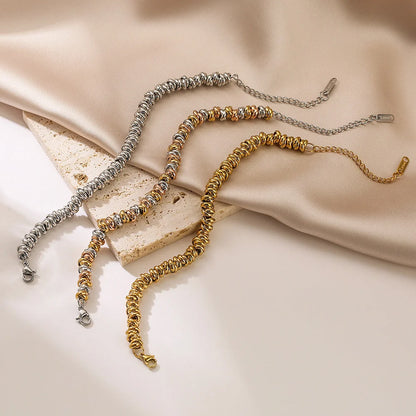 Women Chain Geometric Titanium Steel Electroplating Bracelets