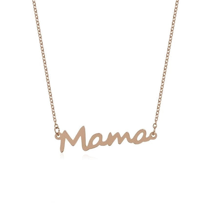 1 Piece Mama Minimalist Letter Moon Heart Shape Alloy Copper Plating Inlay Artificial Rhinestones Artificial Diamond Rose Gold Plated Gold Plated Silver Plated Pendant Necklace