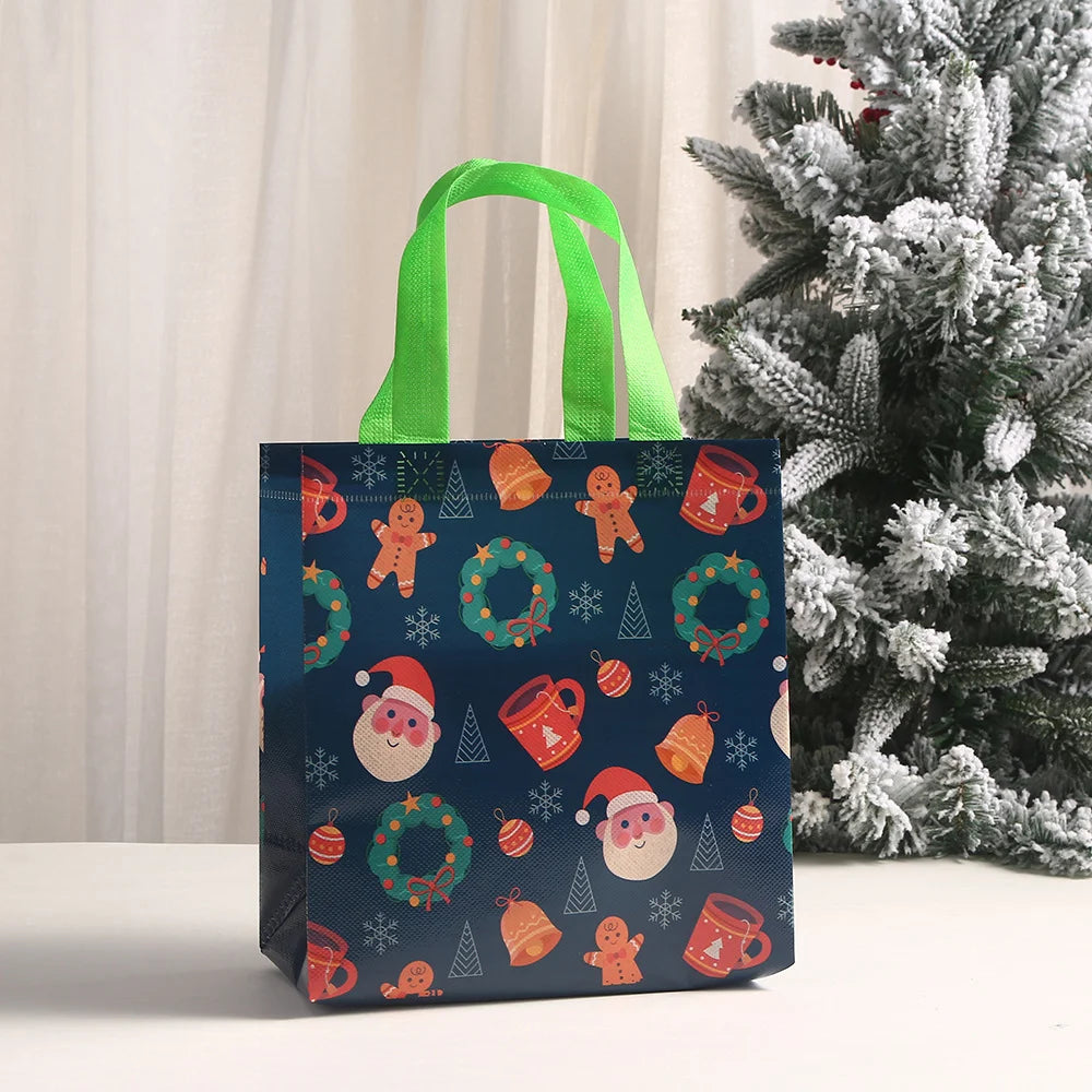 Christmas Non-woven Bag Gift Tote Bag Takeaway Tote Bag Gift Packaging Bag Christmas Gift Bag