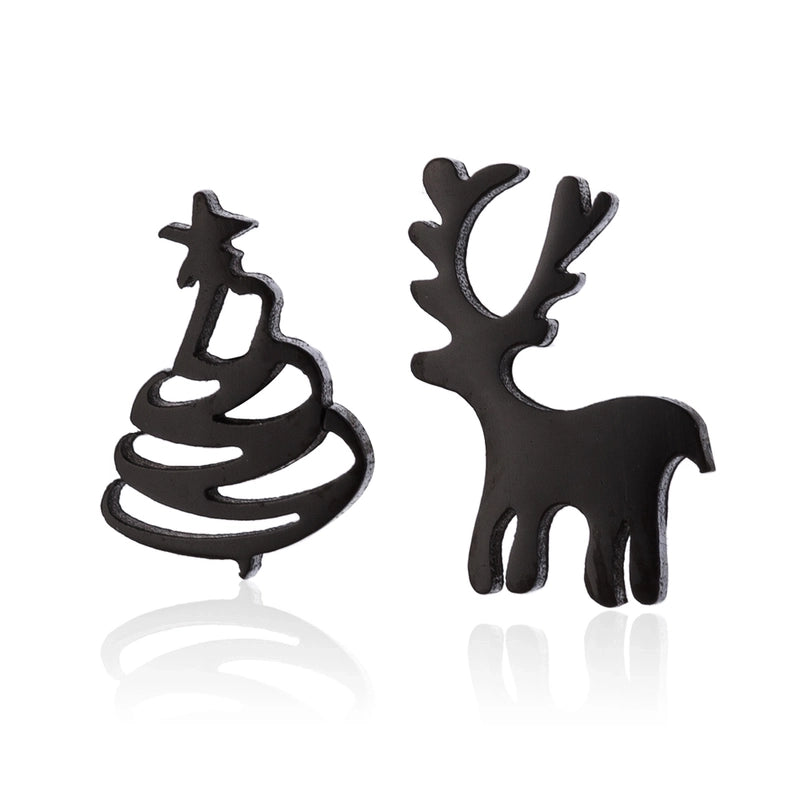 1 Pair Fashion Christmas Tree Plating 304 Stainless Steel 18K Gold Plated Ear Studs