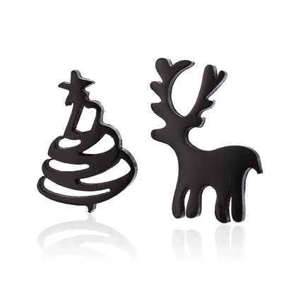 1 Pair Fashion Christmas Tree Plating 304 Stainless Steel 18K Gold Plated Ear Studs