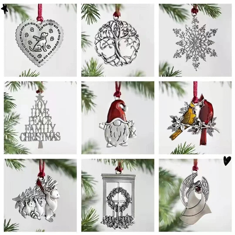 Christmas New Popular Decorations Pendant Metal Snowman Christmas Decorations Home Decorations