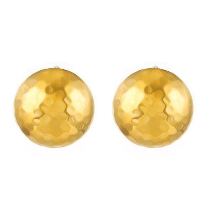 1 Pair Minimalist Classic Style Water Droplets Titanium Steel 18K Gold Plated Ear Studs
