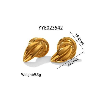 1 Pair IG Style Marine Style Modern Style Irregular Irregular Plating 304 Stainless Steel 316 Stainless Steel 18K Gold Plated Ear Studs