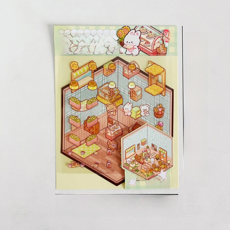 1 Set Cartoon Daily Paper Cute Stickers