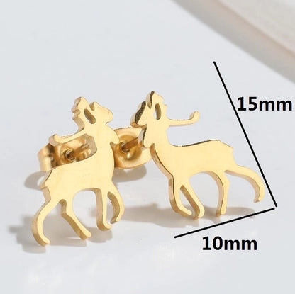 1 Pair Fashion Christmas Tree Plating 304 Stainless Steel 18K Gold Plated Ear Studs
