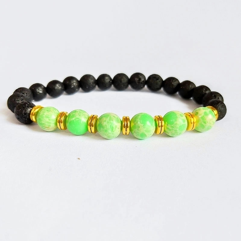 Minimalist Color Block Turquoise Tiger Eye Lapis Lazuli Bracelets 1 Piece